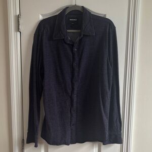 Bonobos Men's Navy Button Down Shirt, Slim Fit